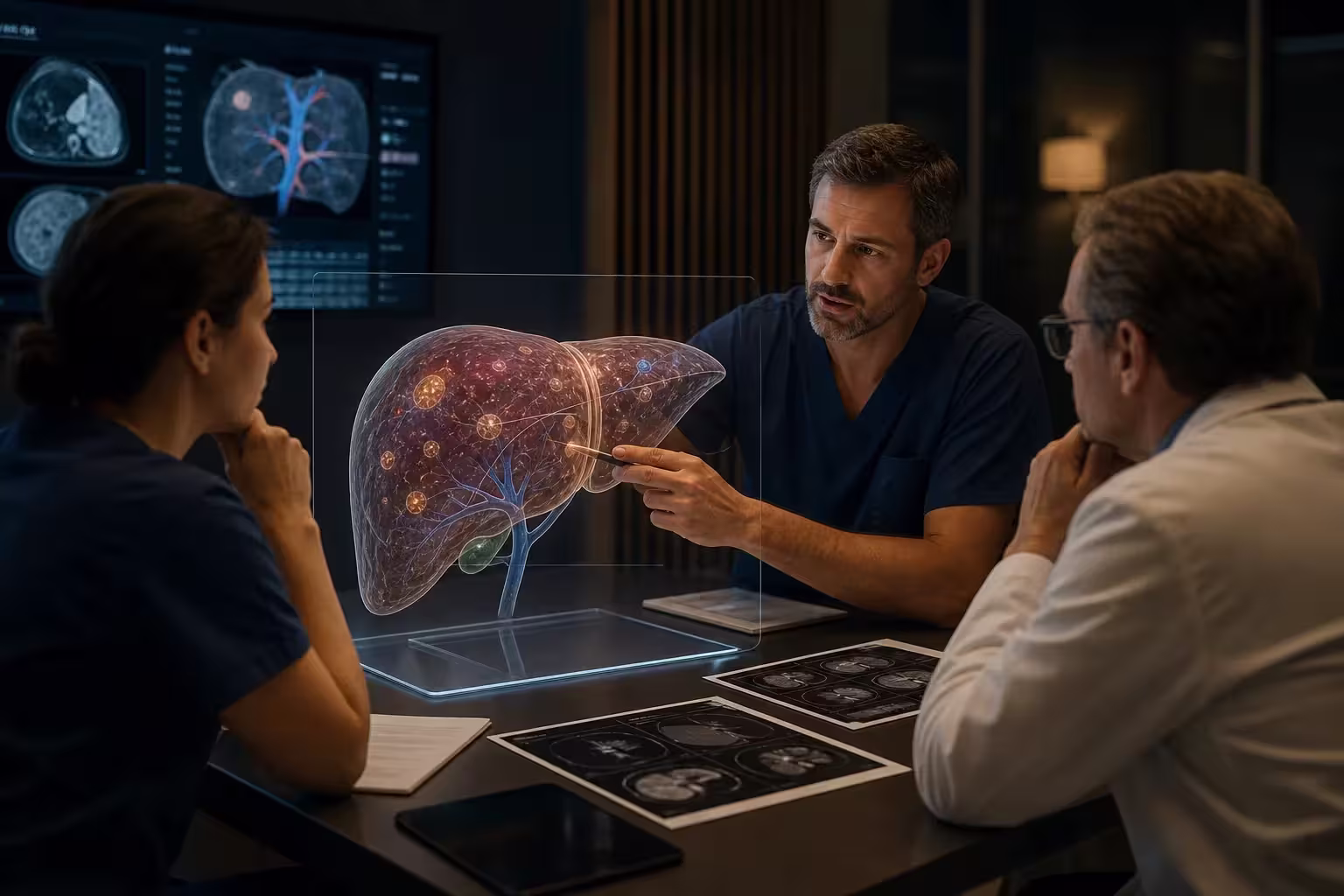 Planejamento multidisciplinar do tratamento de metástase hepática