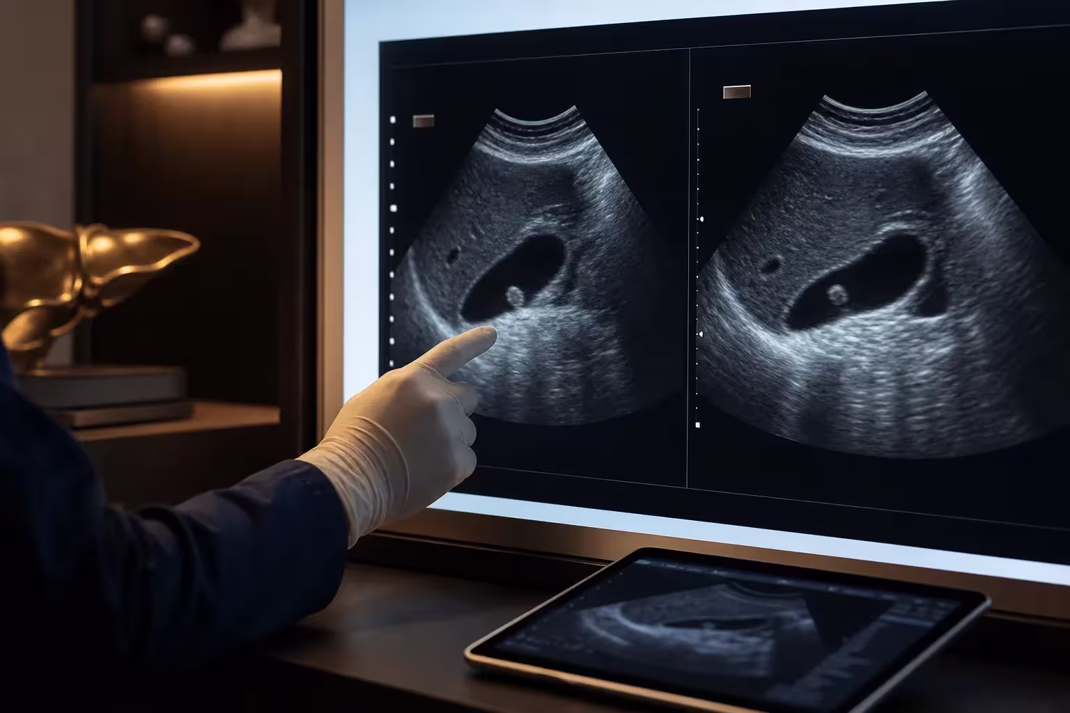 Avaliação médica de imagem da vesícula biliar